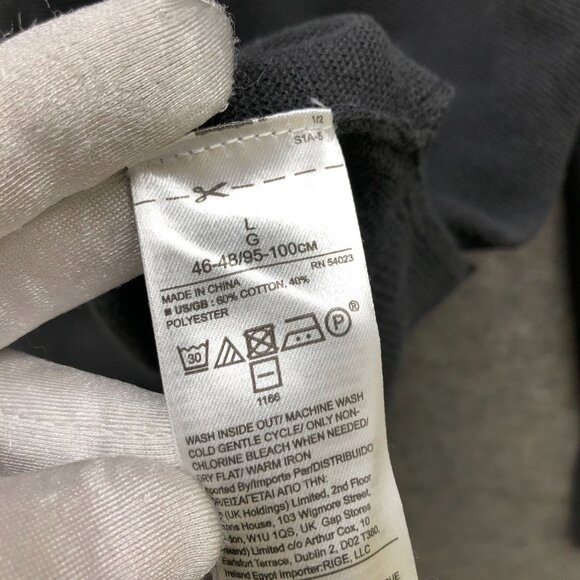 Banana Republic UV Resistant Sweater Hoodie Womens L Gray Rib Stitch Textured - Picture 6 of 9